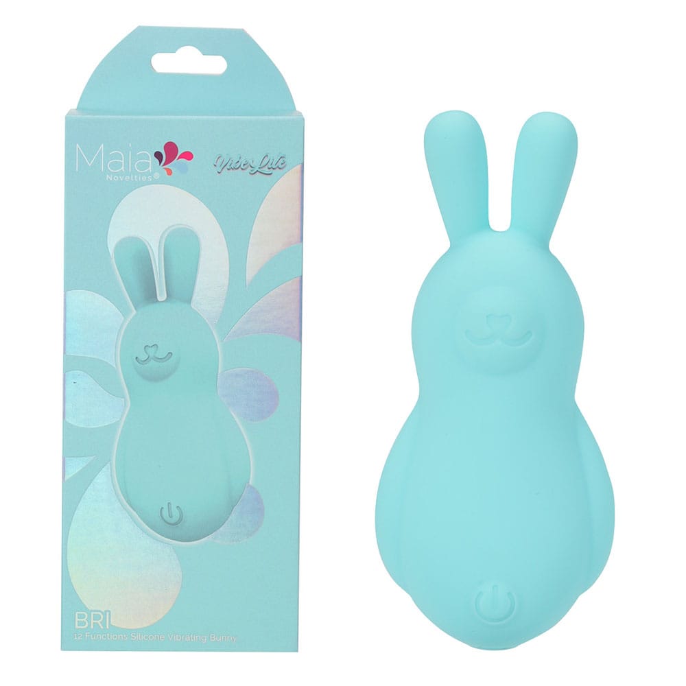 Maia BRI - Teal - Teal 9 cm USB Rechargeable Vibrating Bunny Bullet