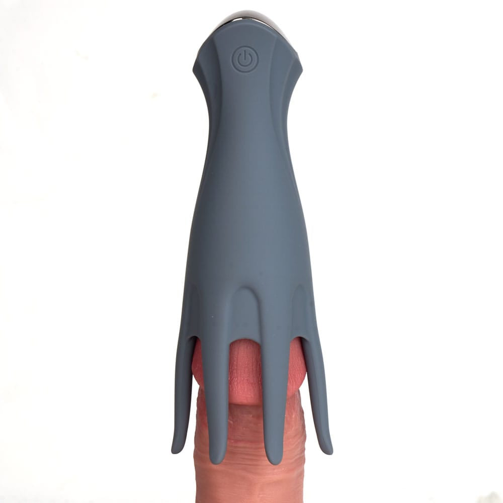 Maia LEO - Grey - Grey USB Rechargeable Penis Head Tickler