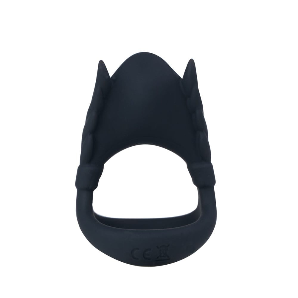 Maia ROCKY - Black - Black USB Rechargeable Vibrating Cock & Balls Ring