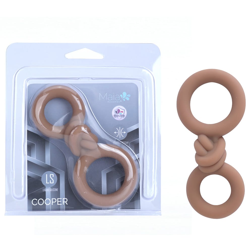 Maia COOPER - Caramel - Caramel Cock & Balls Rings