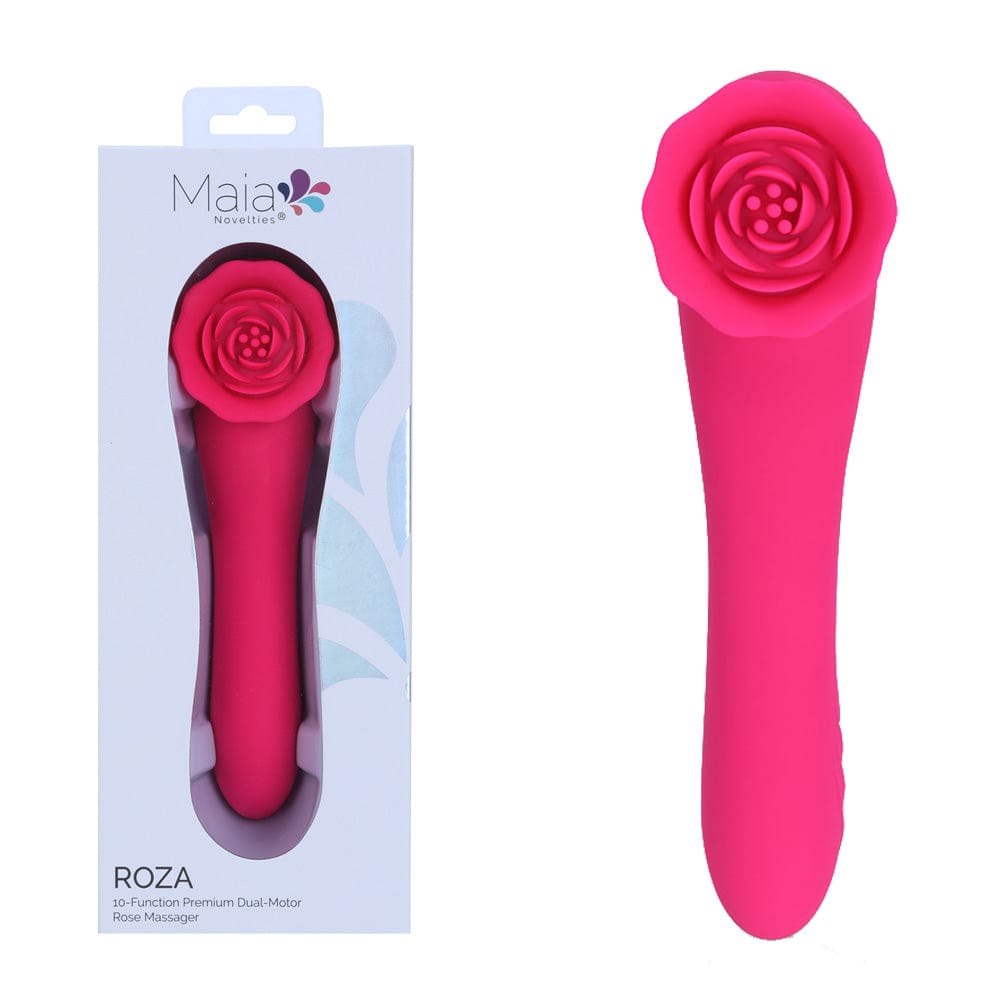 Maia ROZA - Pink 18.4 cm USB Rechargeable Dual Ended Vibrator