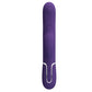 Party Up ALAN Dual Motor Vibrator - Purple - Purple 22.8 cm USB Rechargeable Vibrator with Licking Clit Stimulator and Thumping Shaft