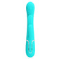 Party Up ANDY Multi Function Vibrator - Teal - Teal 22.2 cm USB Rechargeable Rabbit Vibrator with Flicking and Thumping Tip