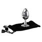 Adam & Eve Clear Gem Anal Plug - Small - Metallic 7.1 cm Small Butt Plug with Clear Gem Base