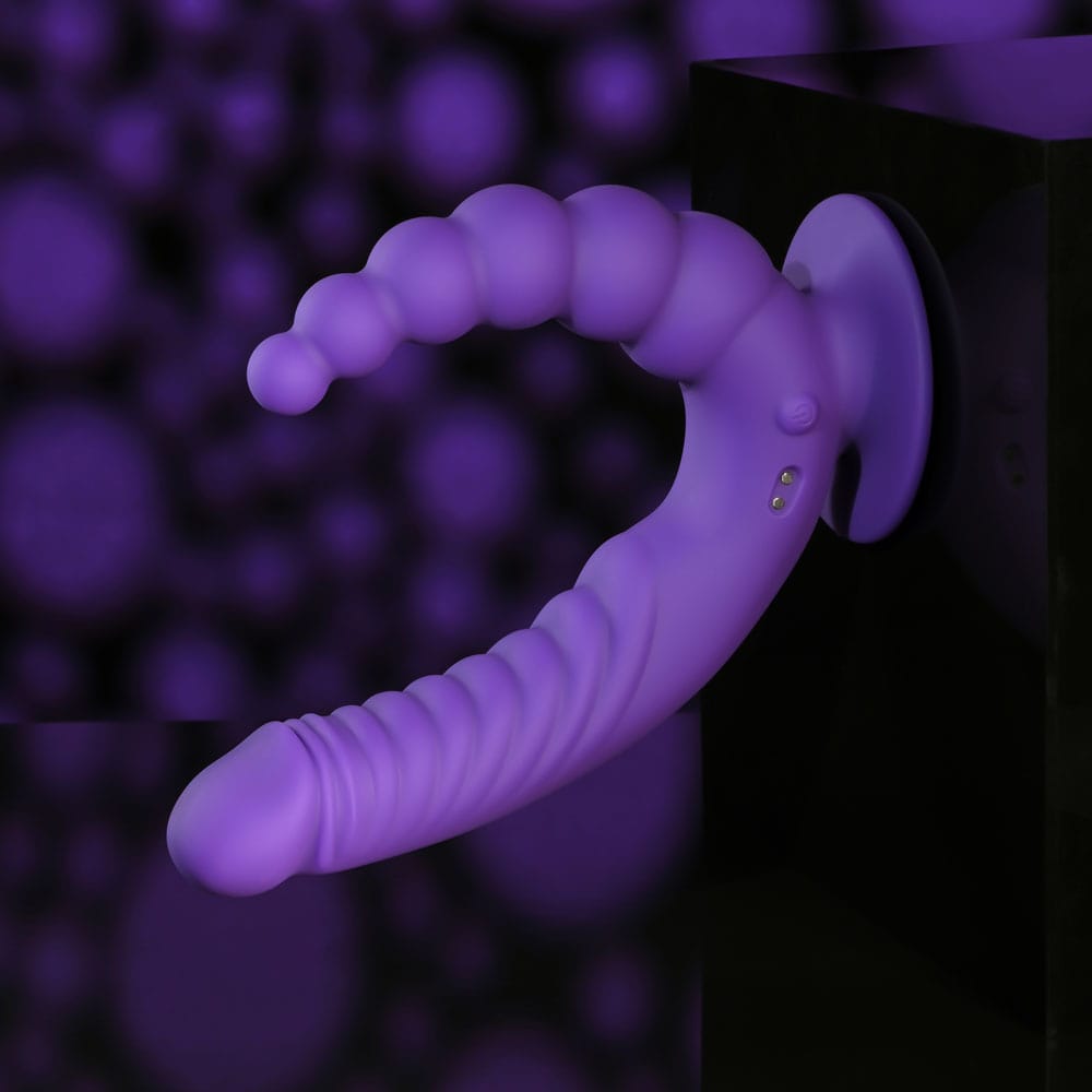 Evolved THE RIDER - Purple USB Rechargeable Double Ended Vibrator with Wireless Remote