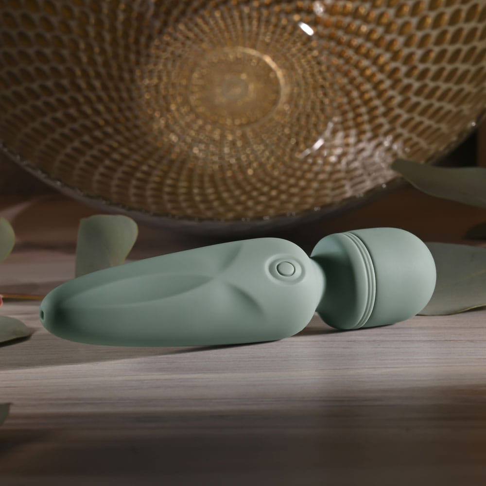Evolved RUMBLE WAND - Olive Green 13.4 USB Rechargeable Mini Massage Wand