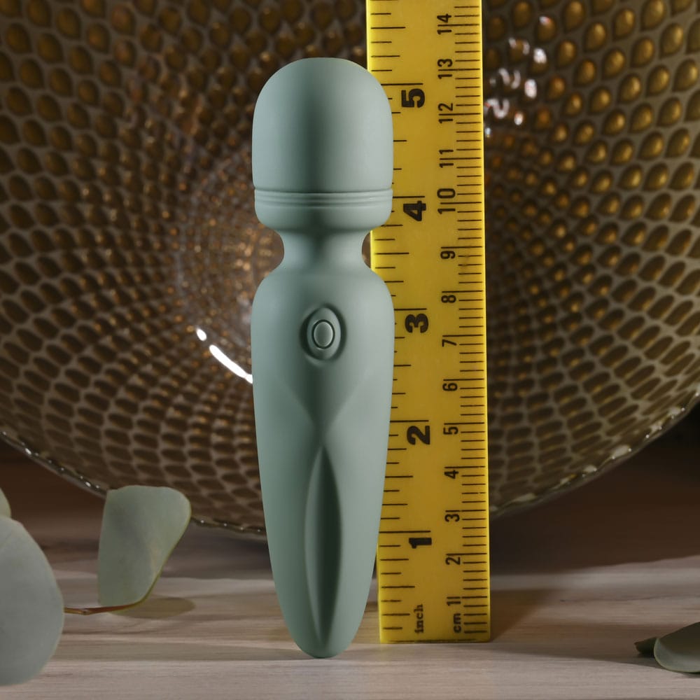 Evolved RUMBLE WAND - Olive Green 13.4 USB Rechargeable Mini Massage Wand