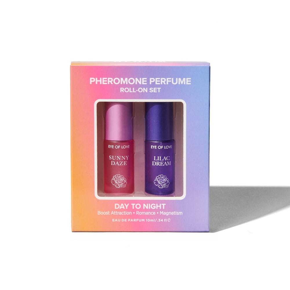 Eye Of Love Love In Bloom Pheromone Perfume Roll-On Set - Day to Night (Sunny Daze & Lilac Dream) Pheromone Perfume Oils for Women to attract Men - 10 ml Roll On Bottles