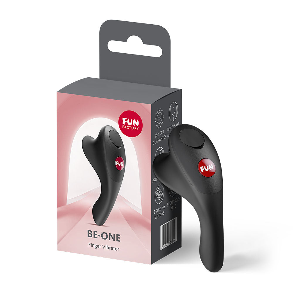 Fun Factory BE-ONE Black - Black USB-C Rechargeable Finger Stimulator