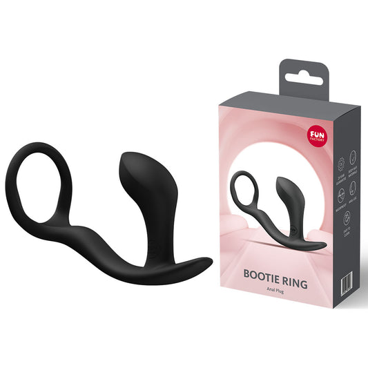 Fun Factory BOOTIE RING Black - Black 14.7 cm Anal Plug with Cock Ring