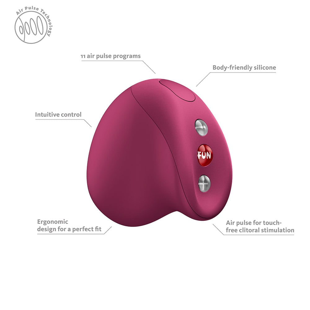 Fun Factory MEA Wine Red - Wine Red USB Rechargeable Air Pulse Clitoral Stimulator