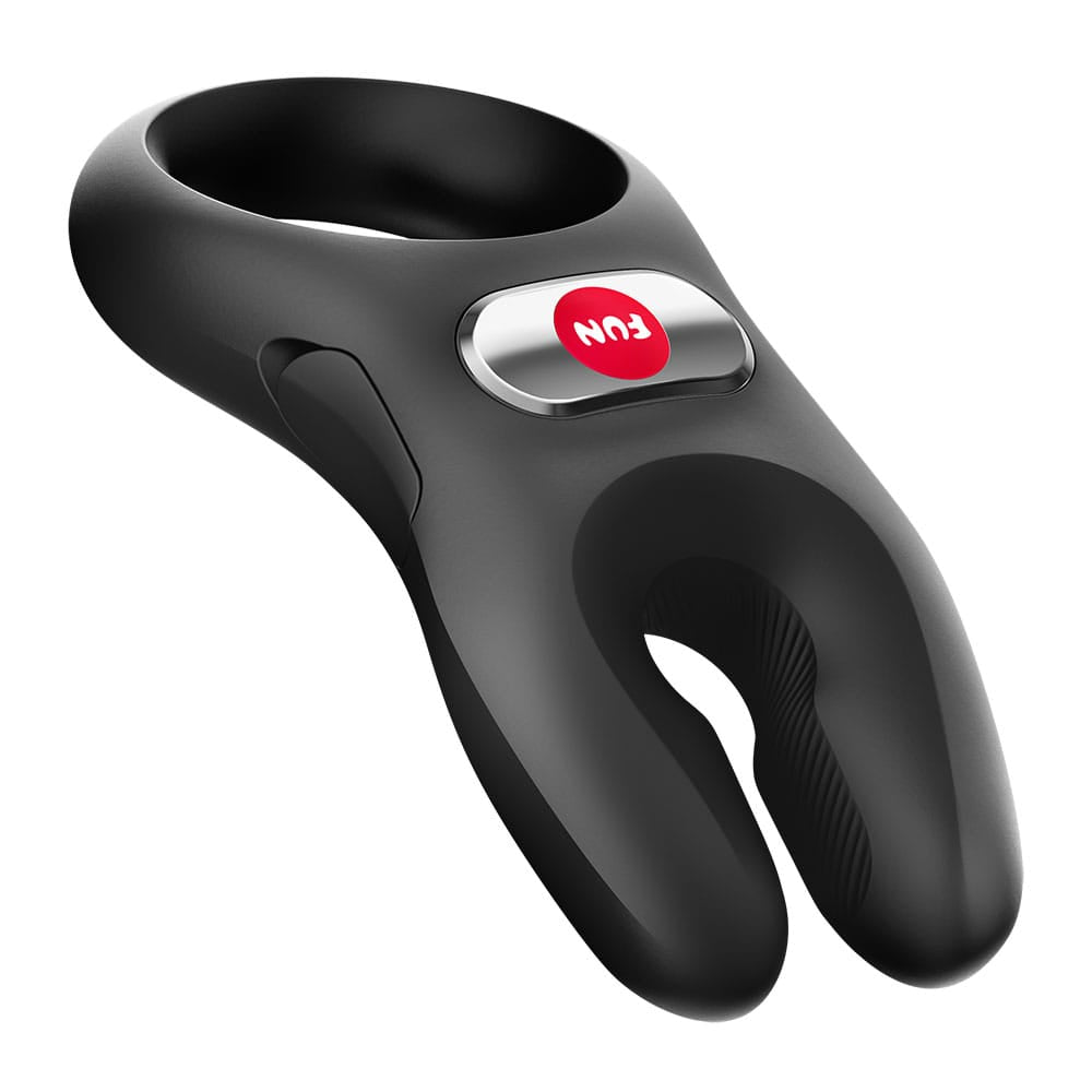 Fun Factory NOS PRO Black - Black USB-C Rechargeable Vibrating Cock Ring