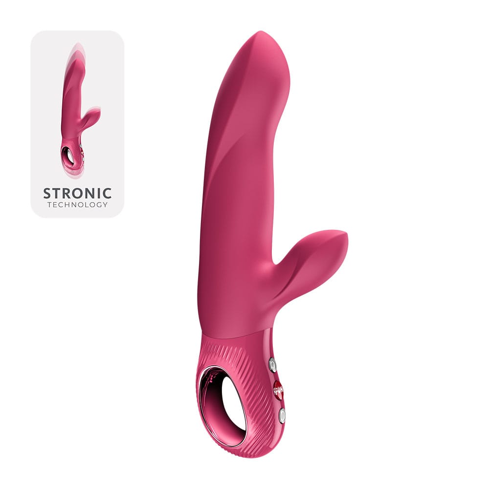 Fun Factory BI STRONIC ARC Raspberry - Raspberry 21.6 cm USB-C Rechargeable Thrusting Vibrator