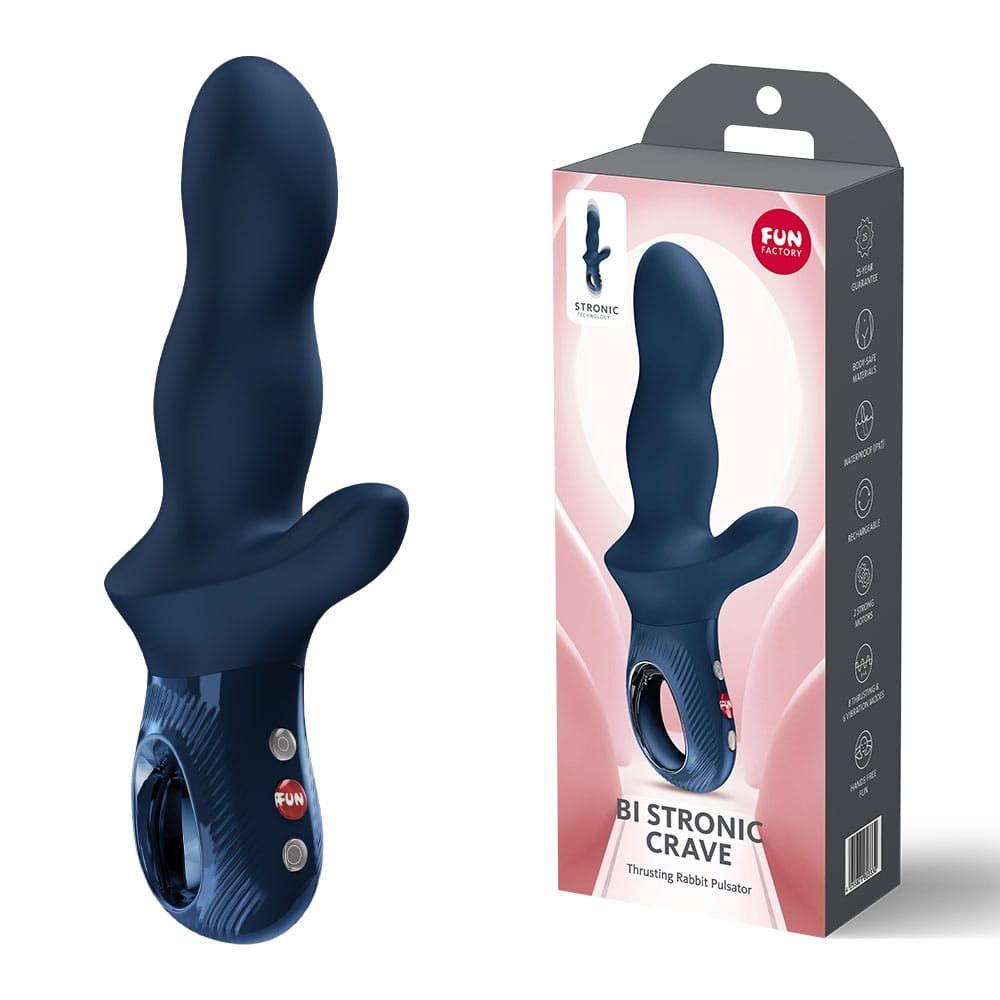 Fun Factory BI STRONIC CRAVE Nightblue - Nightblue USB-C Rechargeable Thrusting Vibrator