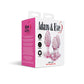 Adam & Eve Glitter Gem 3-Piece Butt Plug Set - Pink - Glitter Pink Butt Plugs - Set of 3 Sizes