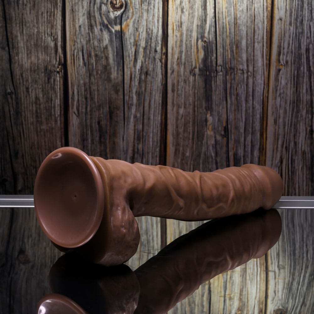 Gender X 10'' FLEXSKIN POSEABLE TRUE FEEL - Dark - Brown 29.2 cm Poseable Dong