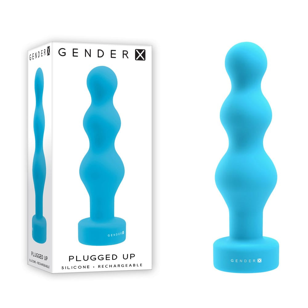 Gender X PLUGGED UP - Blue 13.6 cm USB Rechargeable Butt Plug