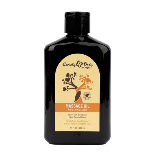 EB Aphrodisiac Massage Oil GRAPEFRUIT SANDALWOOD - 250 ml - Grapefruit Sandalwood Scented Massage Oil - 250 ml Bottle