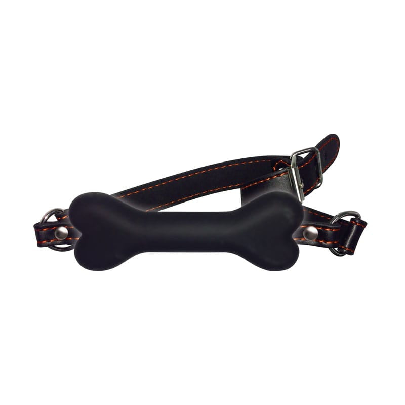  Bone Gag - Black/Orange Mouth Restraint