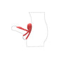 Adam & Eve VIBRATING ROSE GIRTH ENHANCER - Red USB Rechargeable Vibrating Cock & Ball Rings