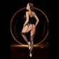 LAPDANCE Suspender Hose Bodystocking - Black - One Size
