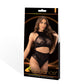 LAPDANCE 2pc Crop Top & High Waisted Hot Pant - Black - One Size