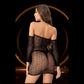 LAPDANCE 2pc Mini Dress with Sleeves Set - Black - One Size
