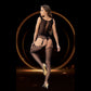 LAPDANCE 2pc Crop Top & Garter Hose Set - Black - One Size