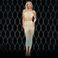 LAPDANCE Green Goddess 2-pc Set - Cream/Green - One Size