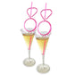 Glitterati - Diamond Ring Straws Set - Hens Party Novelty - Set of 8