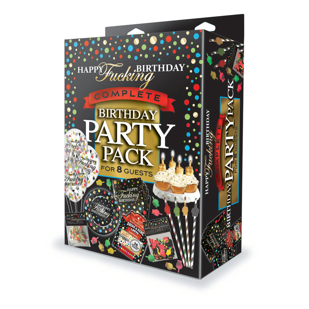 Happy F**king Birthday Complete Party Pack - Party Set for 8 People