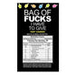 Bag Of Fucks I Have To Give - Bag of 25 - Fruit Flavoured Lollies - Bag of 25 Mini Packs