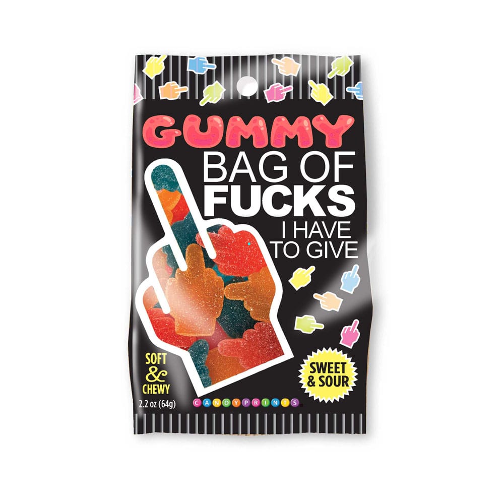 Gummy Bag Of Fucks I Have To Give - Soft & Chewy Sour Gummy Lollies - 64 gram Bag