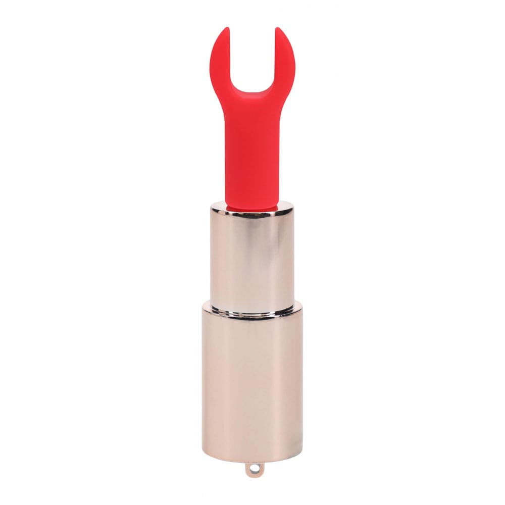 LOVELINE Sparkle - Red 8.3 cm USB Rechargeable Lipstick Vibrator