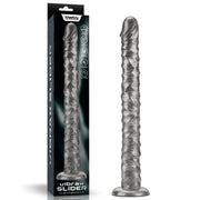 King Sized Vibrating Vibrax Slider - Grey 40.8 cm (16'') USB Rechargeable Vibrating Dildo