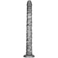 King Sized Vibrating Vibrax Slider - Grey 40.8 cm (16'') USB Rechargeable Vibrating Dildo