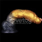Aerosx 10 Inch Dual Density Inflatable Dildo - Gold/Blue 33 cm Inflatable Fantasy Dildo