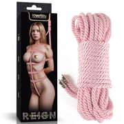 Rebellion Reign Silky Bondage Rope - Pink - Pink Bondage Rope - 10 metre length