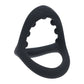 LEVELZ Soft Bead Grip Silicone Cock Ring - Black - Black Cock & Balls Rings