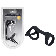 LEVELZ Tri O Silicone Shaft Cock & Ball Ring - Black Cock & Balls Ring