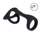 LEVELZ Tri O Silicone Shaft Cock & Ball Ring - Black Cock & Balls Ring