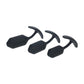 LEVELZ Silicone Weighted Anal Plug Training Set - Black Weighted Butt Plugs - Set of 3 Sizes