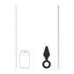 LEVELZ Silicone Anal Plug with Loop - Medium - Black - Black Medium Butt Plug