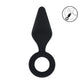 LEVELZ Silicone Anal Plug with Loop - Large - Black Large Butt Plug