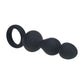 LEVELZ Beaded Silicone Anal Probe with Loop - Black 15.3 cm Beaded Anal Plug