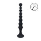 LEVELZ Ribbed Silicone Flared Anal Probe - Black 26.7 cm Anal Beads
