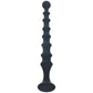 LEVELZ Ribbed Silicone Flared Anal Probe - Black 26.7 cm Anal Beads