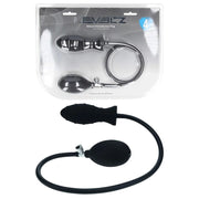 LEVELZ Ribbed Inflatable Anal Plug - Black Inflatable Butt Plug