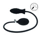 LEVELZ Ribbed Inflatable Anal Plug - Black Inflatable Butt Plug