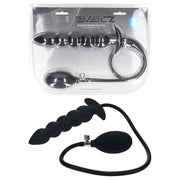 LEVELZ Beaded Inflatable Anal Plug - Black Inflatable Butt Plug